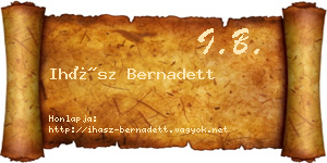 Ihász Bernadett névjegykártya