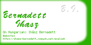 bernadett ihasz business card